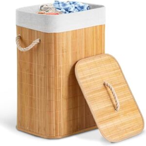 Cesto de Bambu Roupa Suja em Bambu