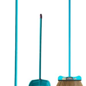 Kit Vassoura + Rodo 40cm + Pá Plástica