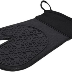 Mimo Style Luva de Silicone Preta com Tecido no Pulso