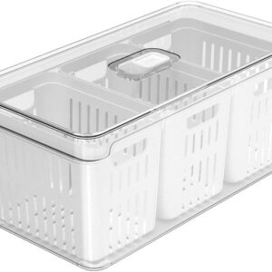Organizador de Geladeira com Cesto Triplo 5L