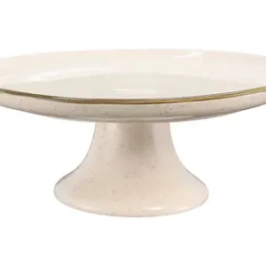 Prato para Bolo de Cerâmica Oxford Redondo Flat Duna